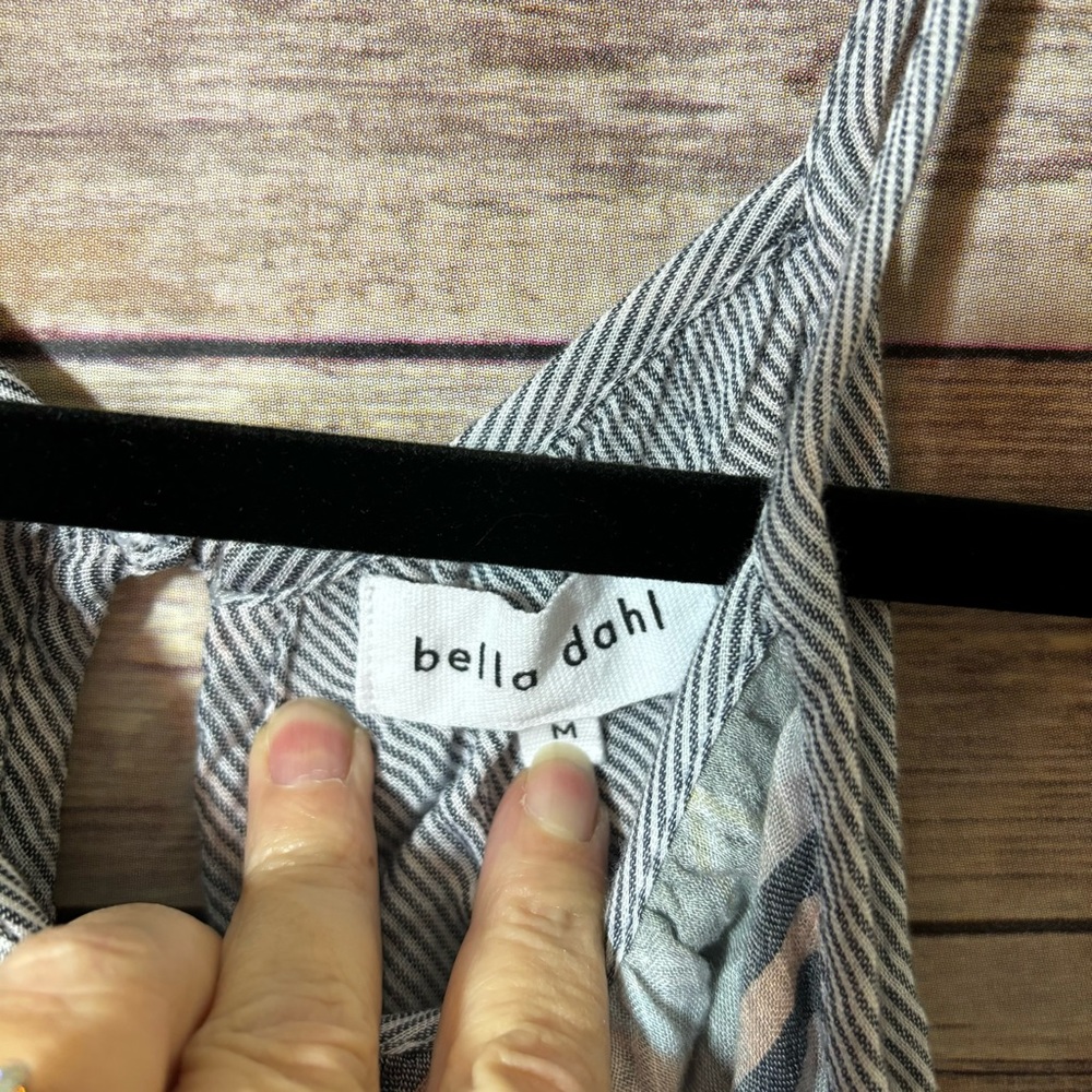 Bella Dahl Kia Halter Top Gray Diamond Plaid Size Medium EUC - Picture 5 of 8